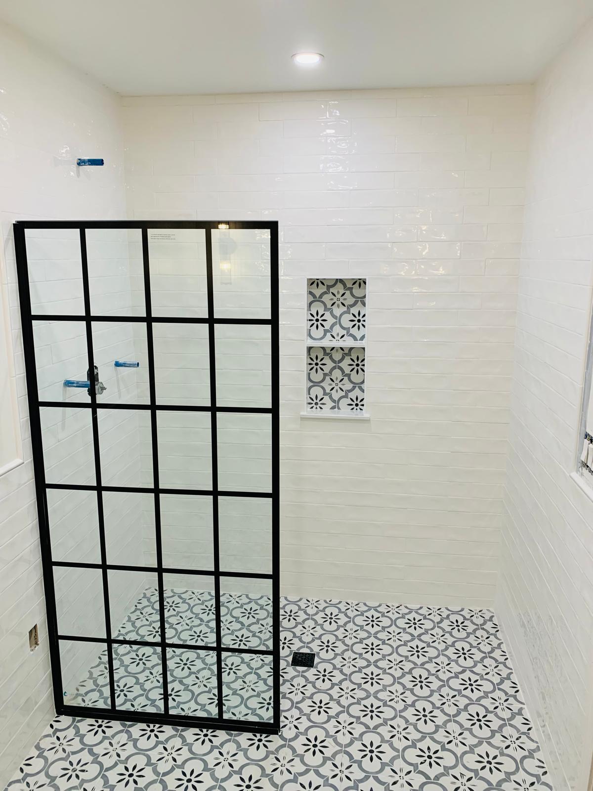 Modern bathroom tile work